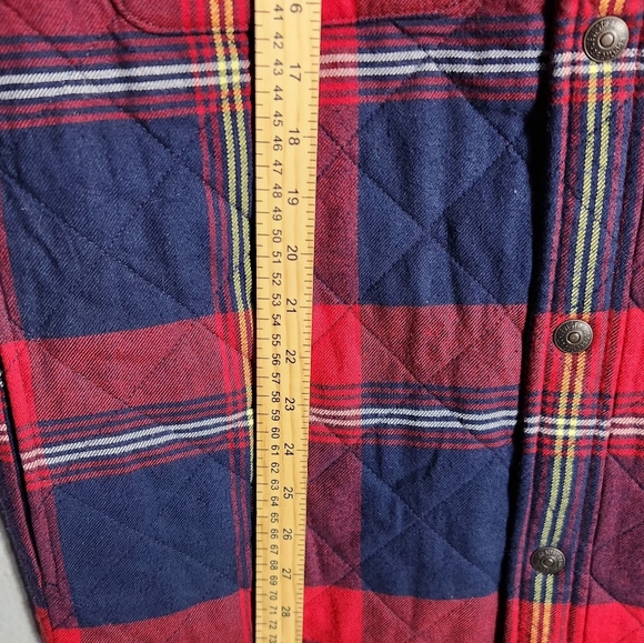 Levi's Men Dark Blue Plaid Relaxed Ingleside Overshirt Jacket Coat Size Small - Picture 6 of 10